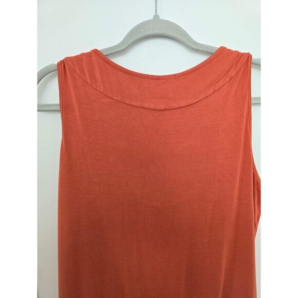 Dressbarn L Beaded Boho Scoop-Neck Tank Top Rust Embellished Y2K Festival Beaded - Picture 4 of 6